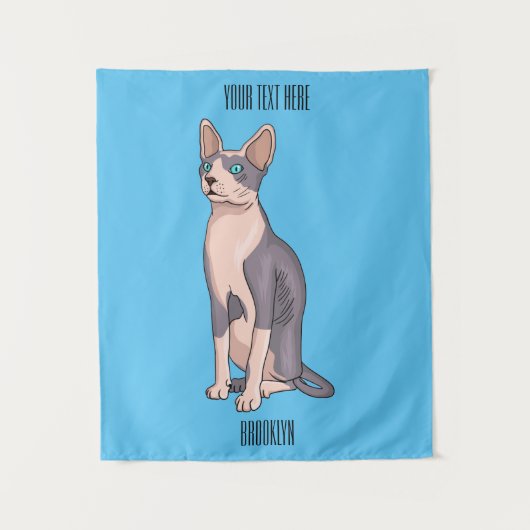 Tenture Sphynx cat (Devant)