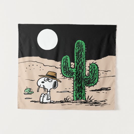 Tenture Spike dans un désert illuminé par la Lune (Devant (Horizontal))