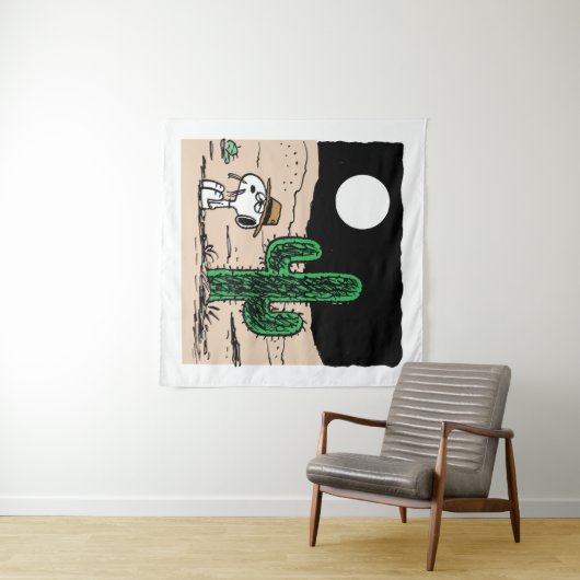 Tenture Spike dans un désert illuminé par la Lune (En situation (horizontale))