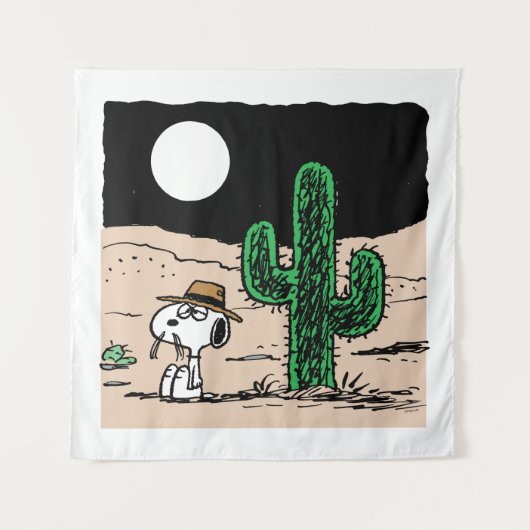 Tenture Spike dans un désert illuminé par la Lune (Devant)