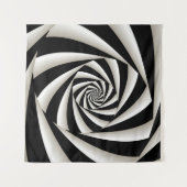 Tenture Spirale noire et blanche (Devant (Horizontal))