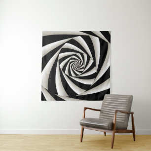 Tenture Spirale noire et blanche