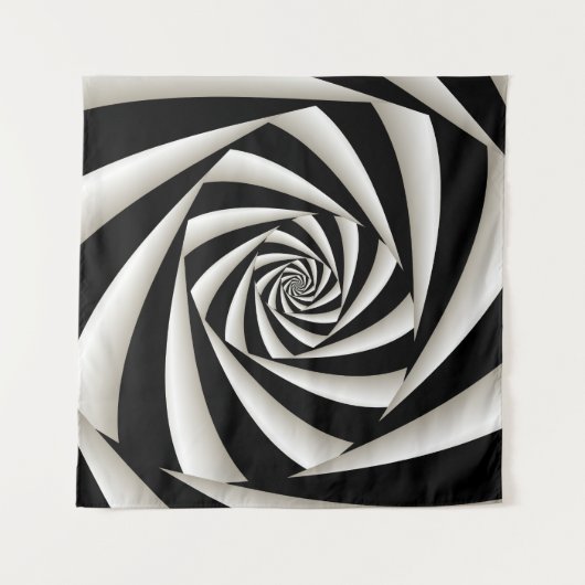 Tenture Spirale noire et blanche (Devant)