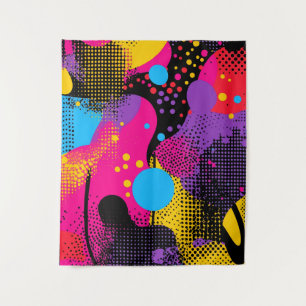 Tenture Splash couleur Abstrait dans le style comique rétr