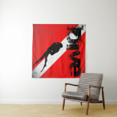 Tenture Sport de plongée, American Diver Down Flag SCUBA (En situation (horizontale))