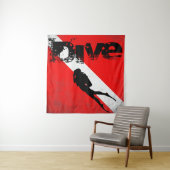 Tenture Sport de plongée, American Diver Down Flag SCUBA (En situation)