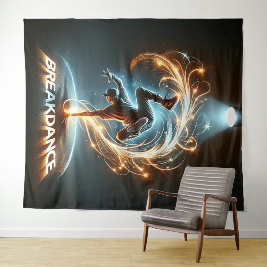 Tenture "Spotlight Groove" - dansant sous les projecte (En situation (horizontale))