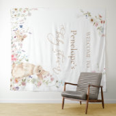 Tenture Spring Easter Bunny Baby Shower Welcome Sign (En situation (horizontale))