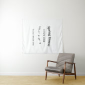 Tenture Spring house ets. Date year custom coordinates add (En situation (horizontale))