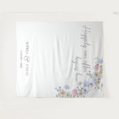 Tenture Spring Wildflowers Purple Pink Wedding (Devant (Horizontal))