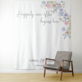 Tenture Spring Wildflowers Purple Pink Wedding (En situation)