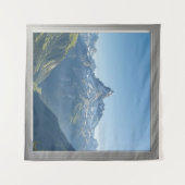 Tenture Square Window with Views of the Swiss Alps (Devant (Horizontal))