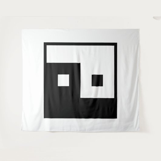 Tenture Square Yin Yang (Devant (Horizontal))