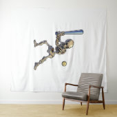 Tenture Squelette de baseball Halloween (En situation (horizontale))