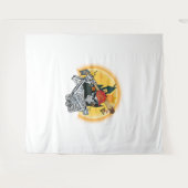 Tenture Squelette de baseball Halloween Baseball Halloween (Devant (Horizontal))