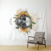 Tenture Squelette de tournesol gothique (En situation (horizontale))