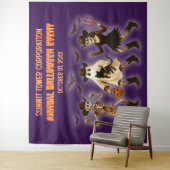 Tenture Squelette éffrayant Halloween (En situation)