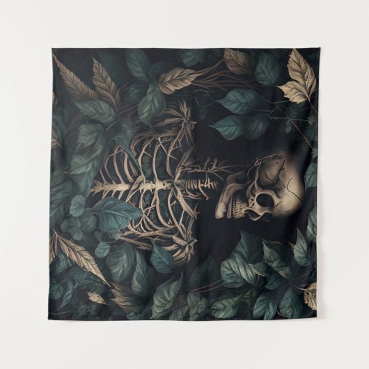 Tenture Squelette en Plante (Devant (Horizontal))