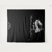 Tenture Squelette gothique Aimer jusqu'à la mort Mariage C (Devant (Horizontal))