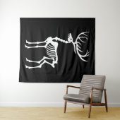 Tenture Squelette gothique de rennes de Noël (En situation (horizontale))