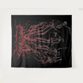 Tenture Squelettes sortant des flammes (Devant (Horizontal))