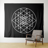 Tenture Sri Yantra (En situation (horizontale))