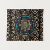 Tenture Sri Yantra/marbre et or de Sri Chakra (Devant (Horizontal))