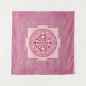 Tenture Sri Yantra  / Sri Chakra in lotus (Devant (Horizontal))