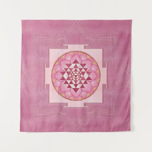 Tenture Sri Yantra  / Sri Chakra in lotus (Devant)
