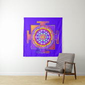 Tenture Sri Yantra - Symbole hindouiste Design 1 (En situation (horizontale))