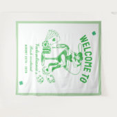 Tenture St patrick Lucky Martini Bachelorette welcome sign (Devant (Horizontal))