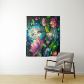 Tenture Stained Glass Little Fairy With Dragonfly (En situation)