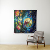 Tenture Stained Glass Moonlight Flight Fairy  (En situation (horizontale))