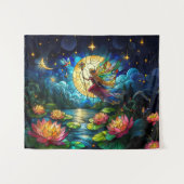 Tenture Stained Glass Moonlight Flight Fairy  (Devant (Horizontal))