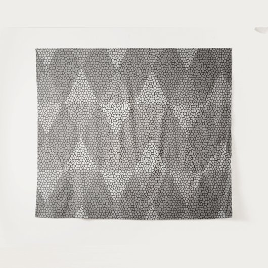 Tenture Stained Glass Silver Diamond Pattern (Devant (Horizontal))