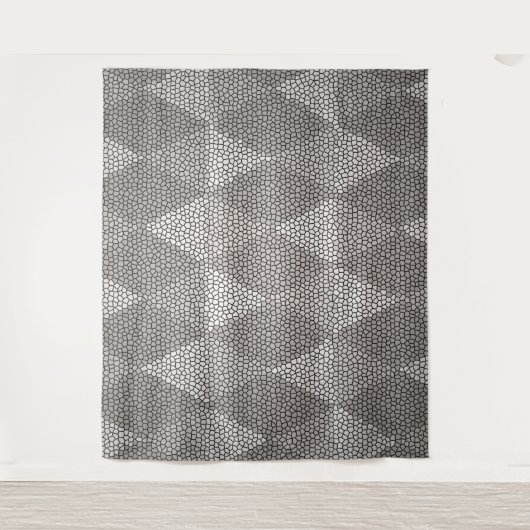 Tenture Stained Glass Silver Diamond Pattern (Devant)