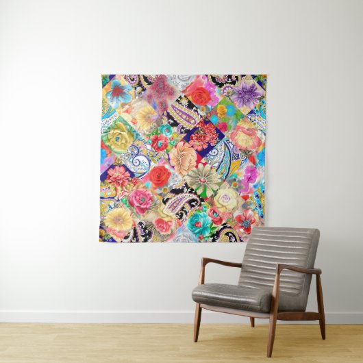 Tenture Stained glass window with pattern in modern style (En situation (horizontale))