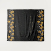 Tenture Stand de photobooth pour mariage avec ballons noir (Devant (Horizontal))