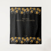 Tenture Stand de photomaton de mariage avec ballons noirs (Devant)