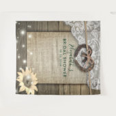 Tenture Stand de photomaton de mariage champêtre avec tour (Devant (Horizontal))