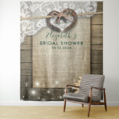 Tenture Stand de photomaton de mariage champêtre avec tour (En situation)