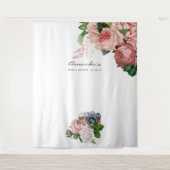 Tenture Stand de photomaton de mariage rose et bordeaux vi (Devant)