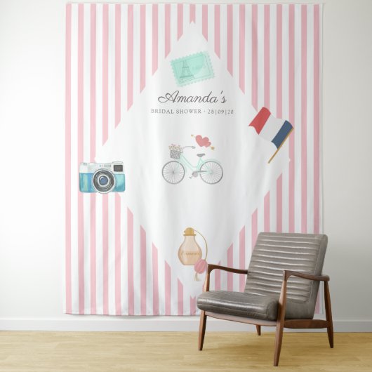 Tenture Stand de photomaton de mariage sur le thème de Par (En situation)