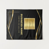 Tenture Stand photo d'entreprise Logo de marque noir Or (Devant (Horizontal))