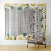 Tenture Stand photo Fleur de marguerite rustique sur bois  (En situation (horizontale))