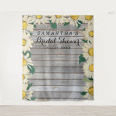 Tenture Stand photo Fleur de marguerite rustique sur bois  (Devant)