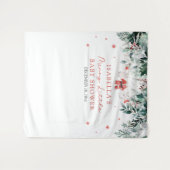 Tenture Stands photo pour Baby Shower de Noël Merry Little (Devant (Horizontal))