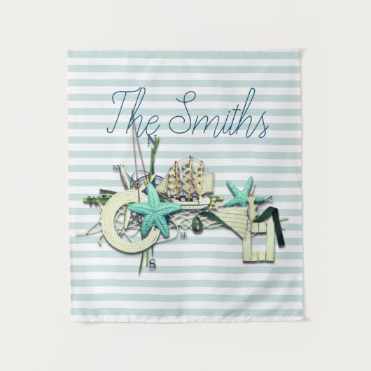 Tenture Starfish, Fishing Net & Tall Ship Nautique (Devant)