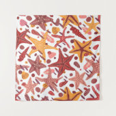 Tenture Starfish Shells : Motif scandinave (Devant (Horizontal))
