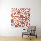 Tenture Starfish Shells : Motif scandinave (En situation)